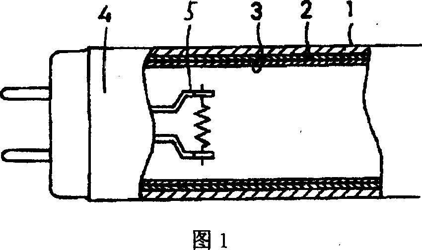 Florescent lamp, light-storage florescent lamp, illuminating device and light-storage illuminating device