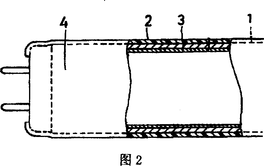 Florescent lamp, light-storage florescent lamp, illuminating device and light-storage illuminating device