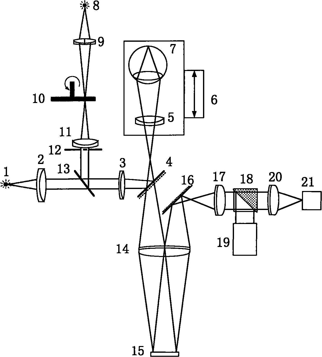 Liquid crystal adaptive aberration correction retinal imaging device with high-efficiency utilization of energy