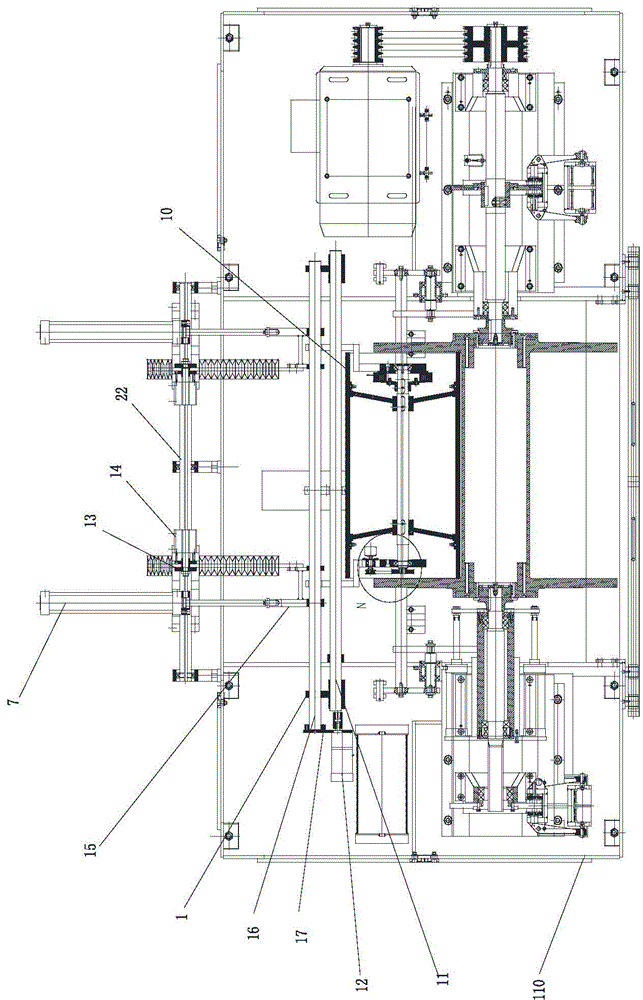 Compression roller adjusting mechanism of flat-filament warping machine