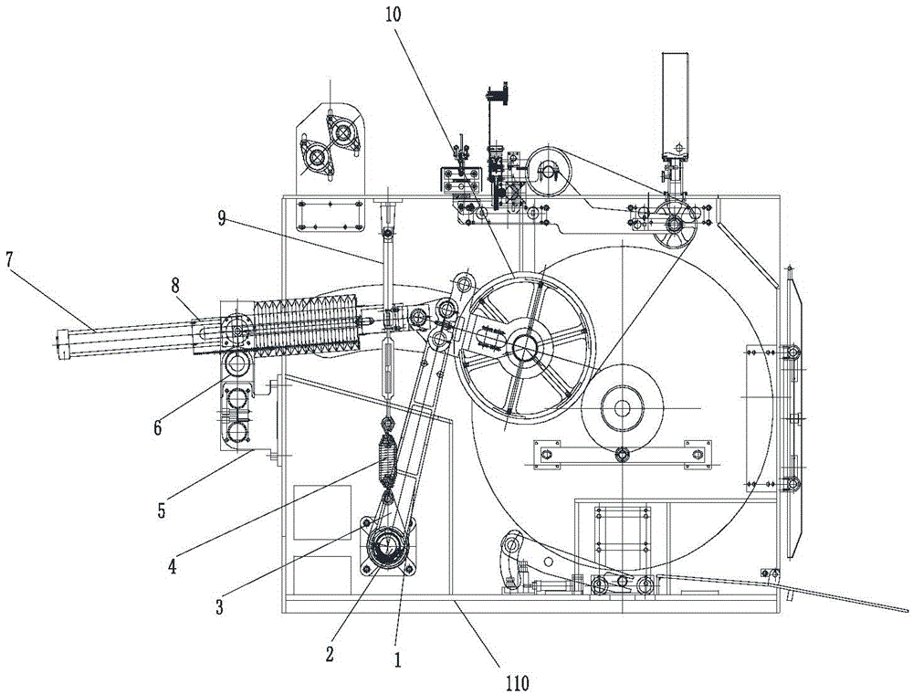 Compression roller adjusting mechanism of flat-filament warping machine