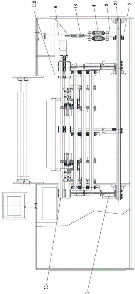 Compression roller adjusting mechanism of flat-filament warping machine