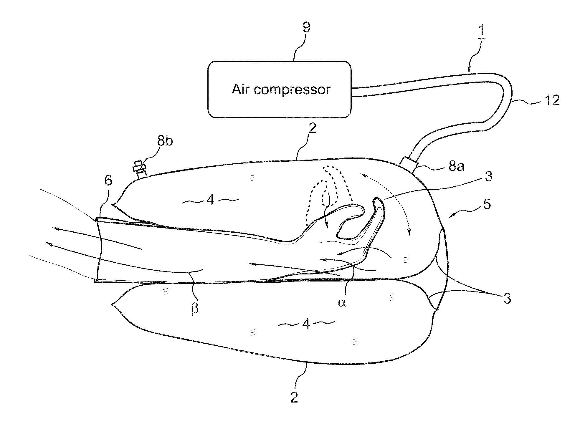 Positive pressure chamber for extremities