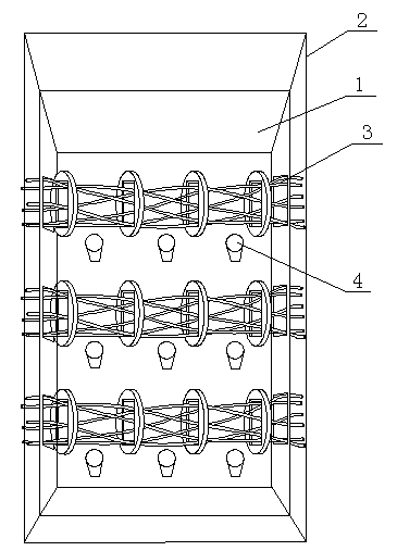 Disinfecting tank with nozzle structure