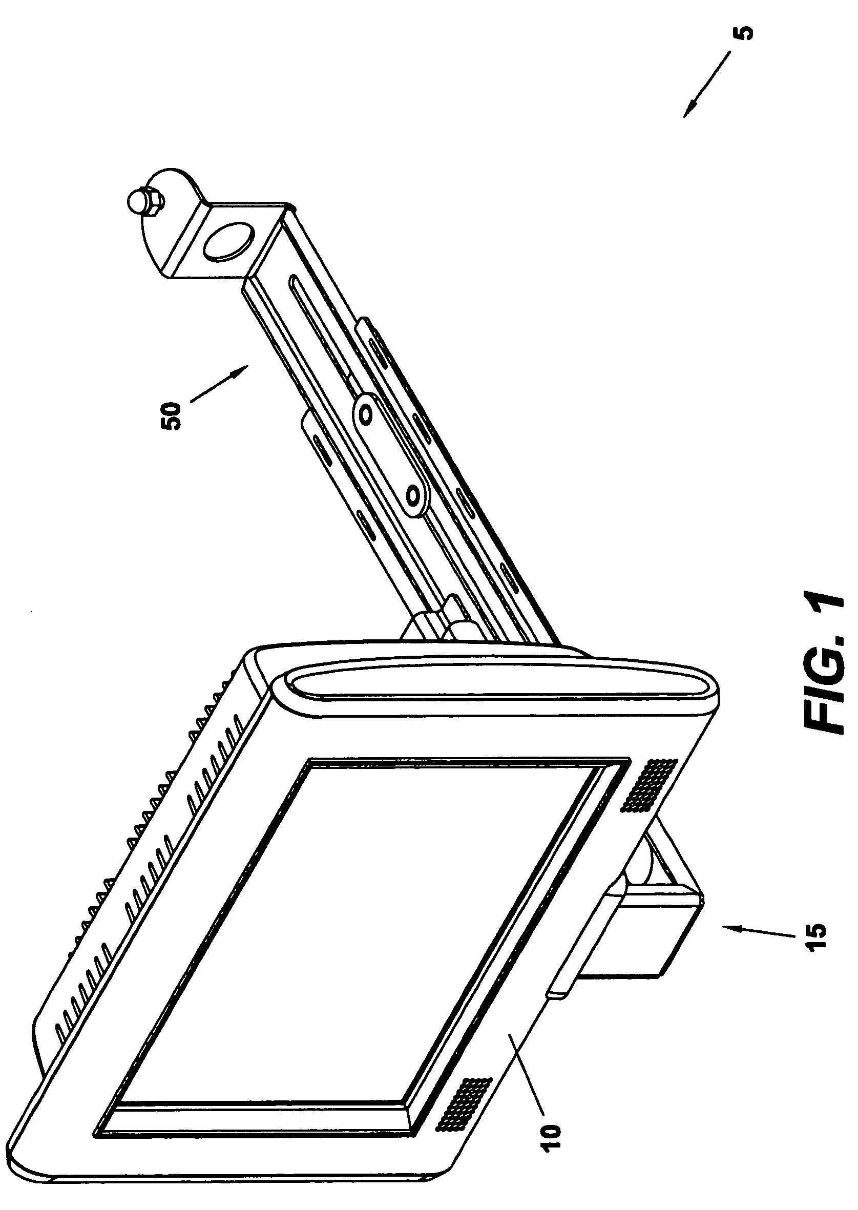 Adjustable bracket assembly for shelf-mounted electronic display device