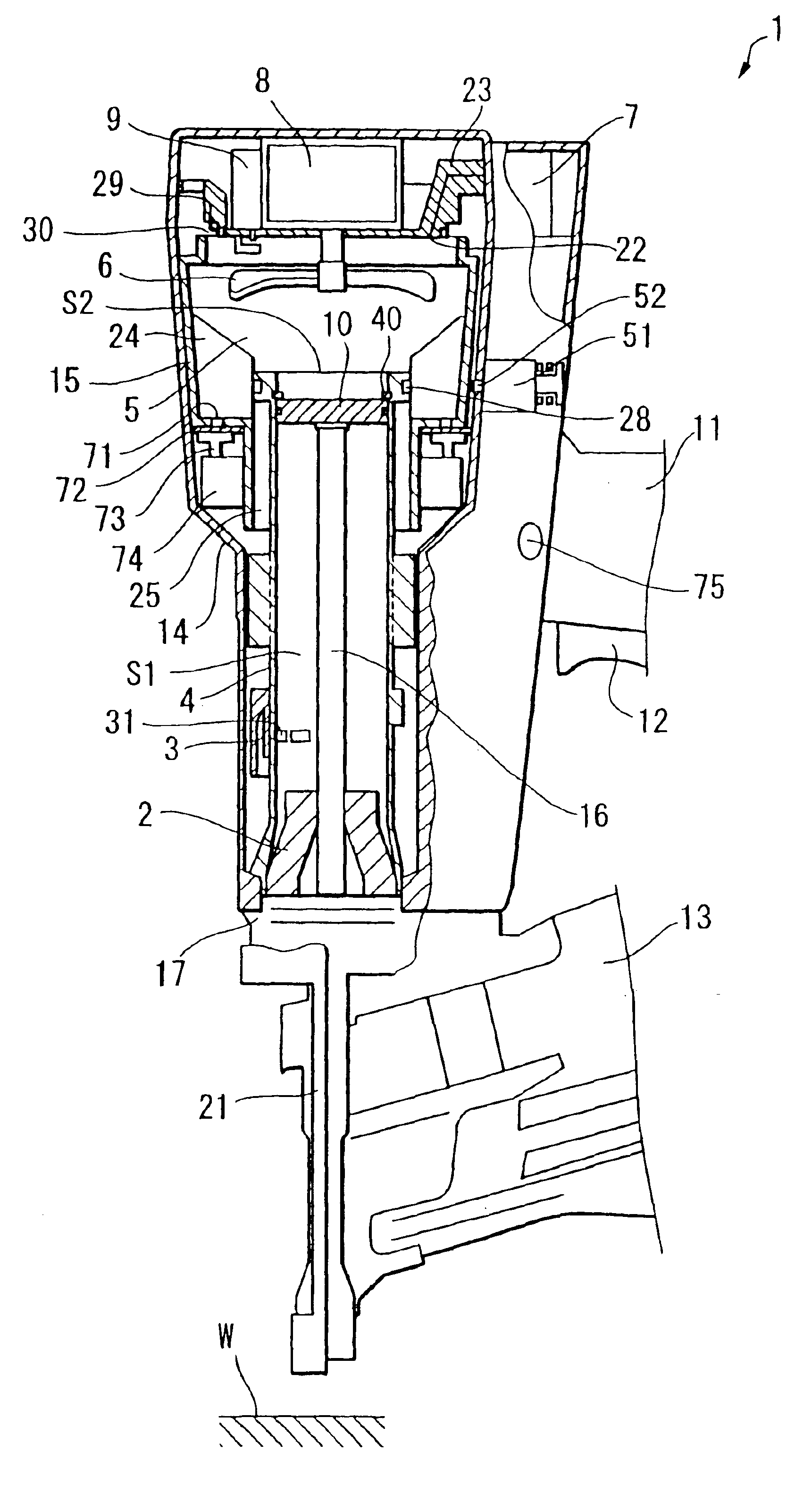 Combustion-powered nail gun