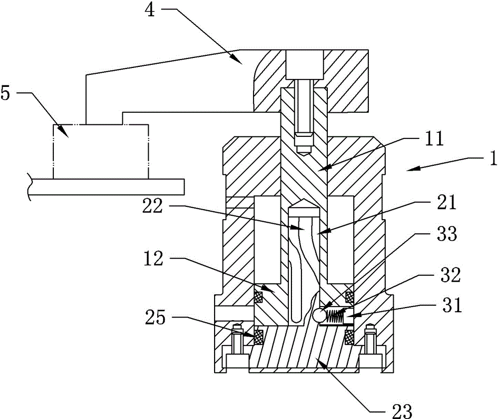 Pneumatic rotary clamping device