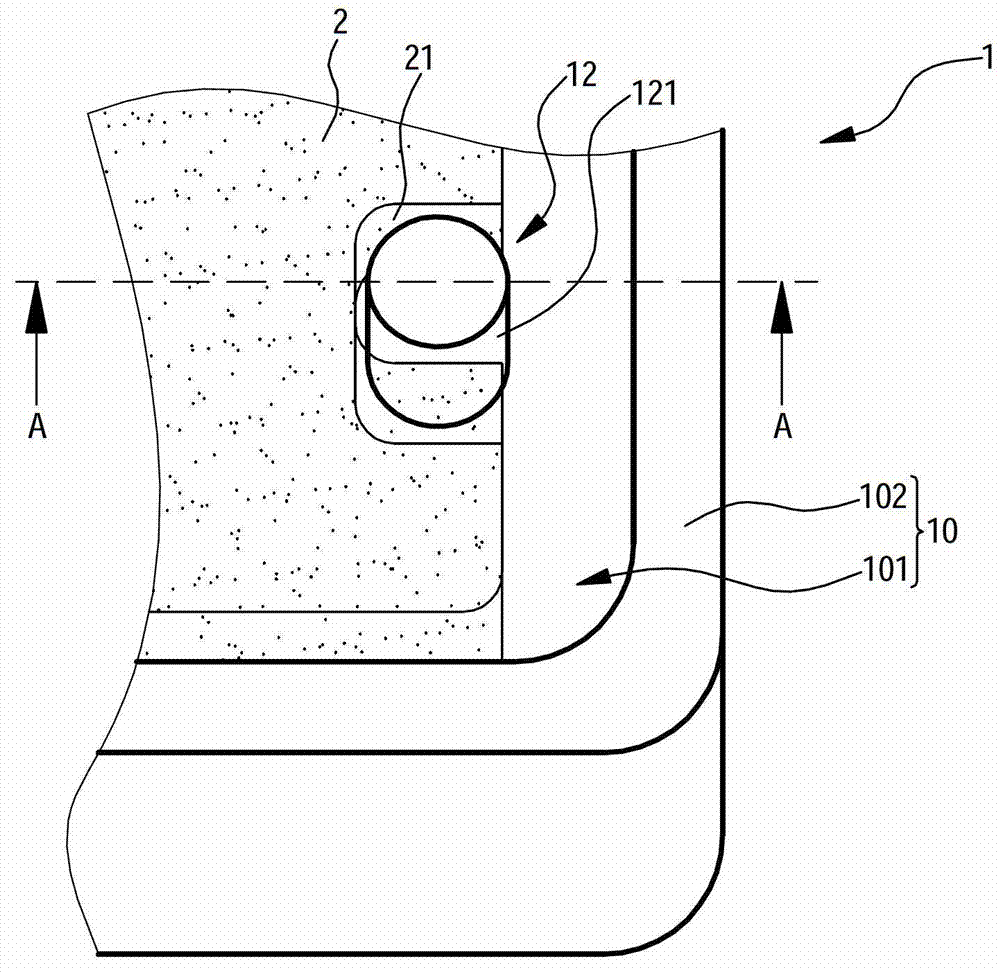 Back plate component and liquid crystal display