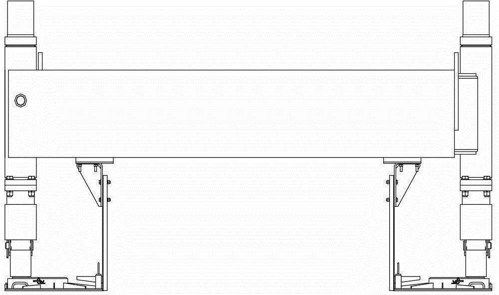 Limit device for support foot disc of support leg