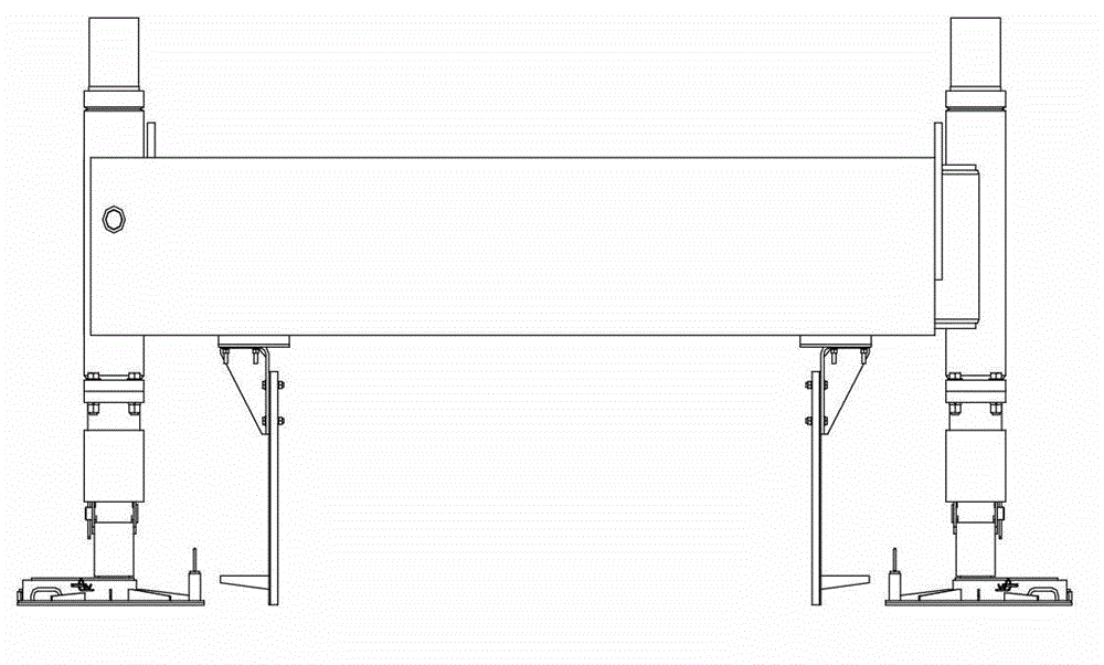 Limit device for support foot disc of support leg