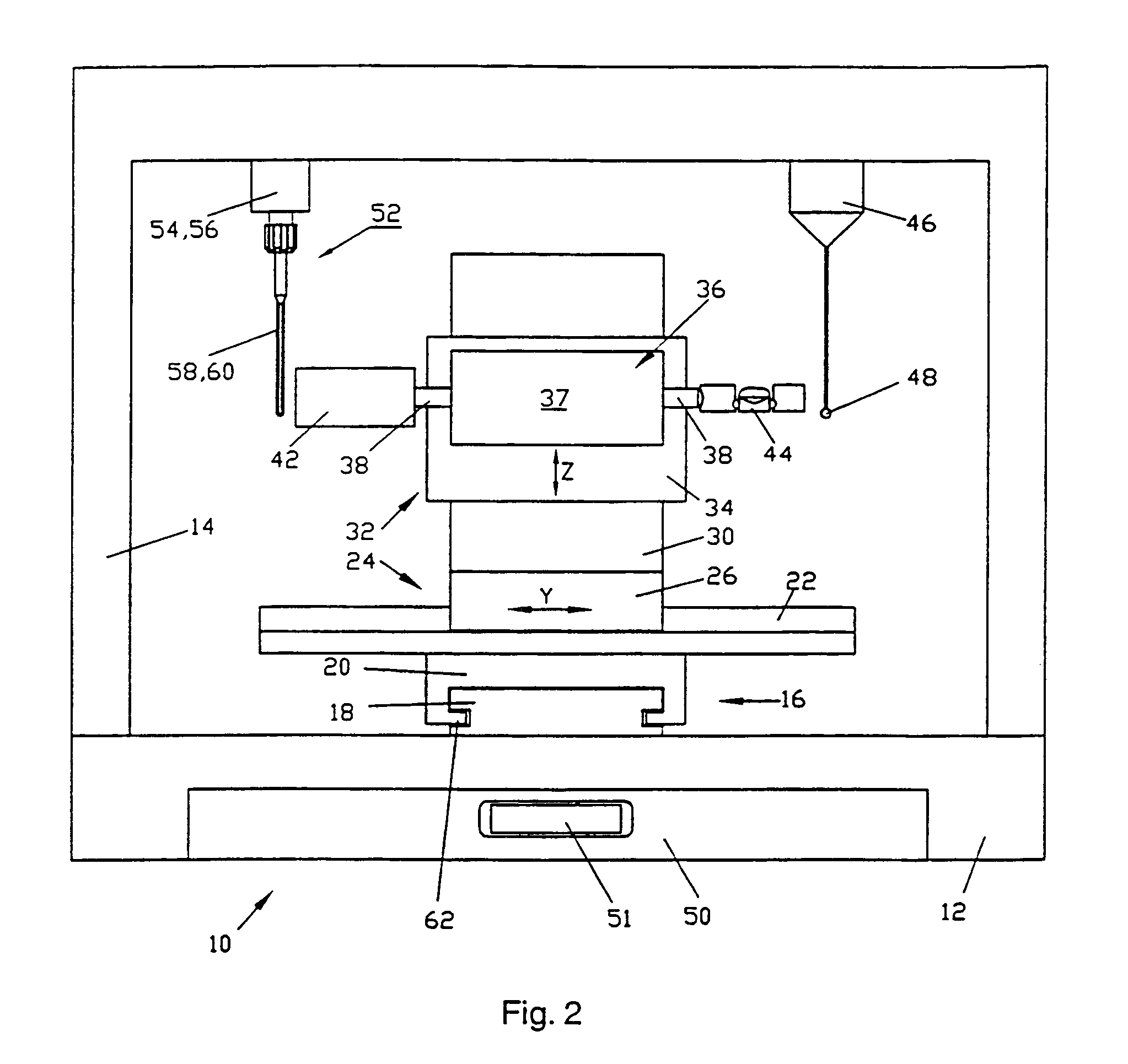 Machine tool for the production of base structures for false teeth