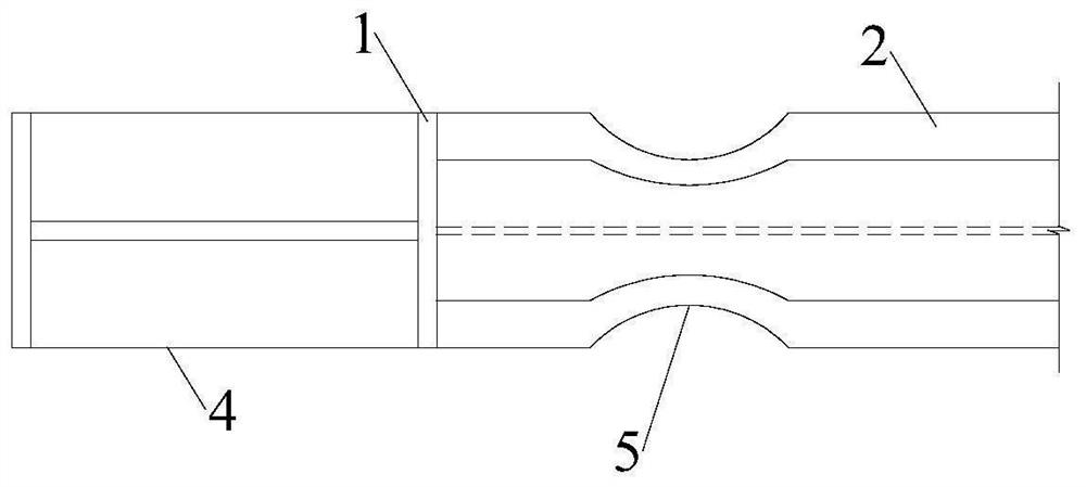 Canine bone-honeycomb type combined flat beam connecting joint