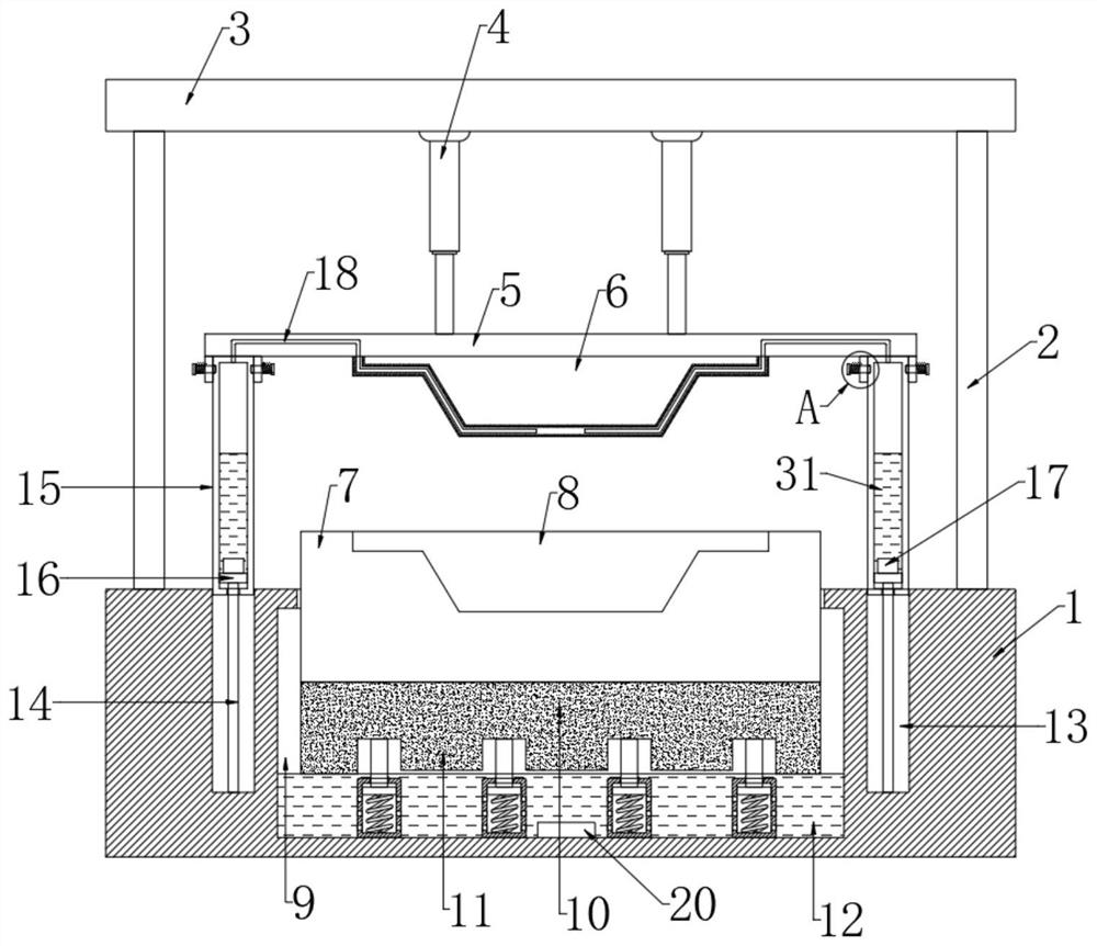 Injection mold with high-efficiency cooling performance and high stability