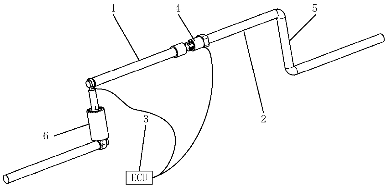 Disconnectable automobile semi-active transverse stabilizer bar system and control method