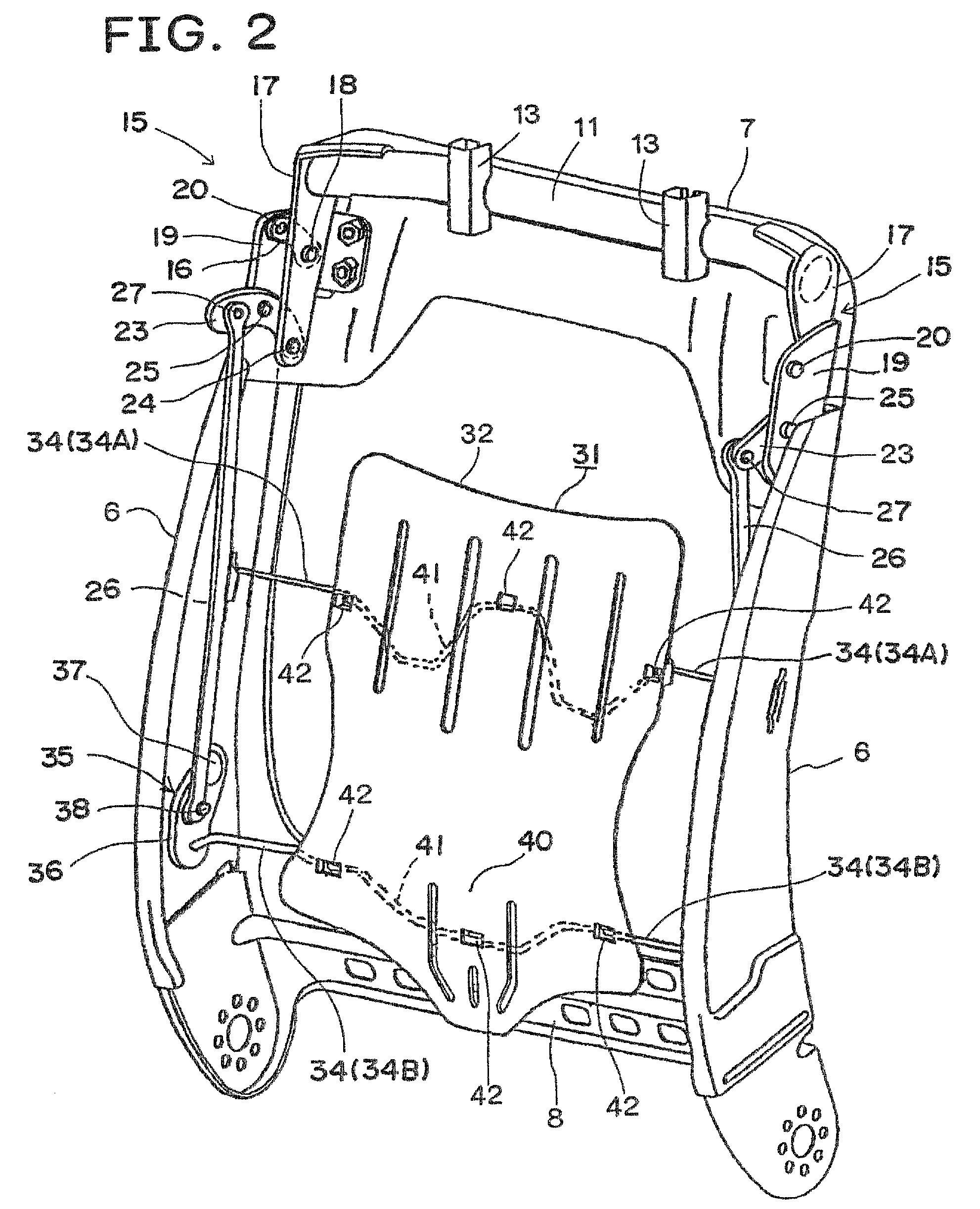 Active headrest mechanism for vehicle seat