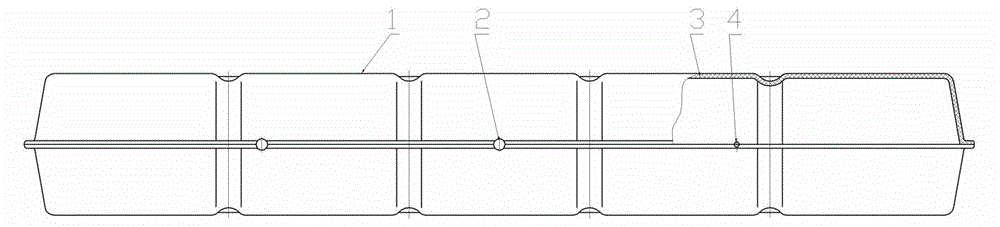 Combined core mold provided with compression-resisting tension bars and used for cast-in-place concrete