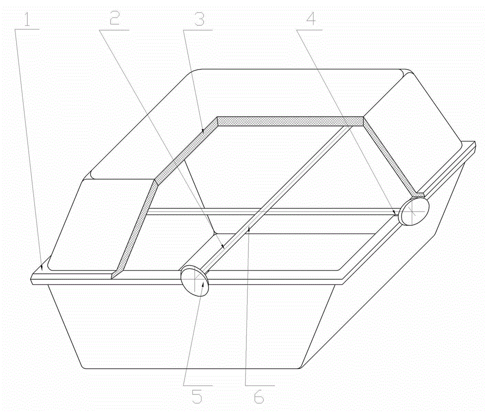 Combined core mold provided with compression-resisting tension bars and used for cast-in-place concrete