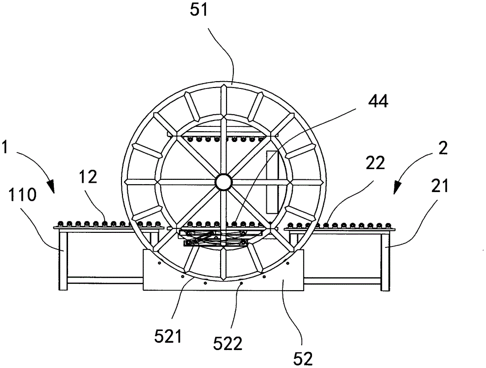 Wheel-type automatic turnover equipment with hydraulically-driven clamping mechanism