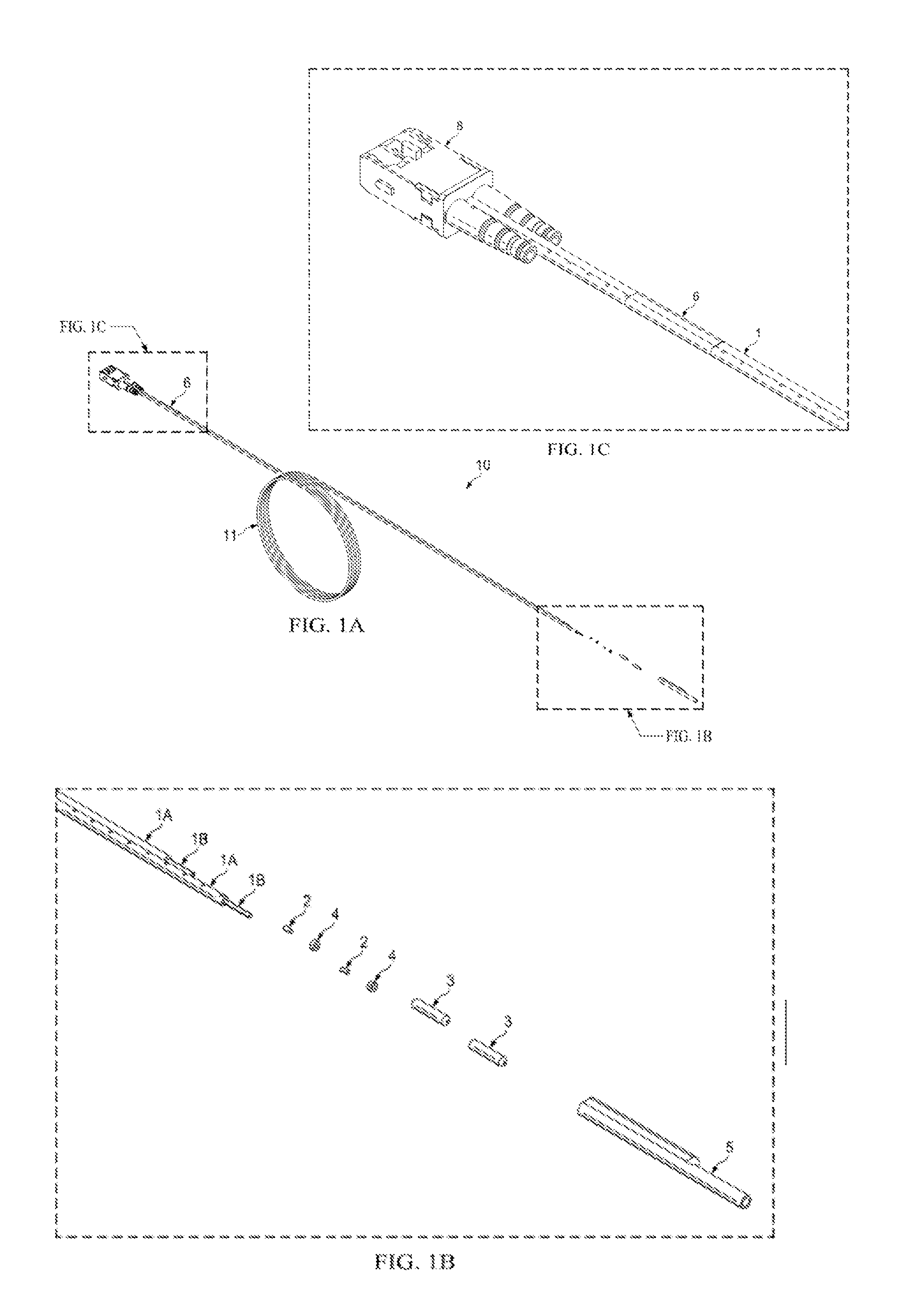 Small diameter radiation sensor cable