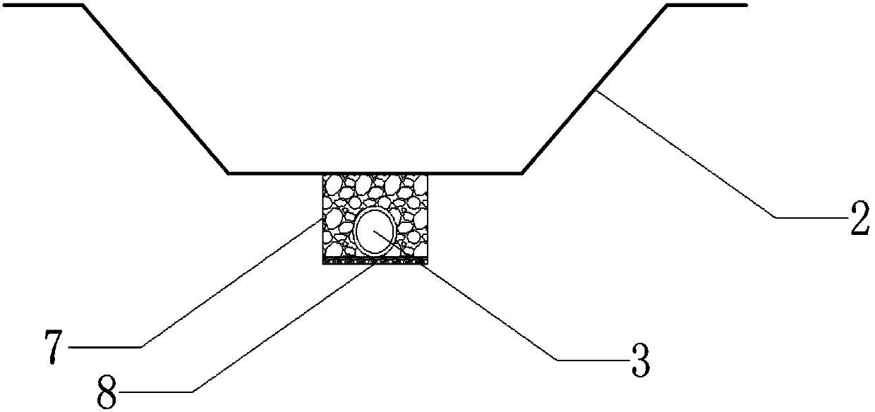 Hilly and mountain area runoff accumulation system with ditches, tubes and kilns and accumulation method