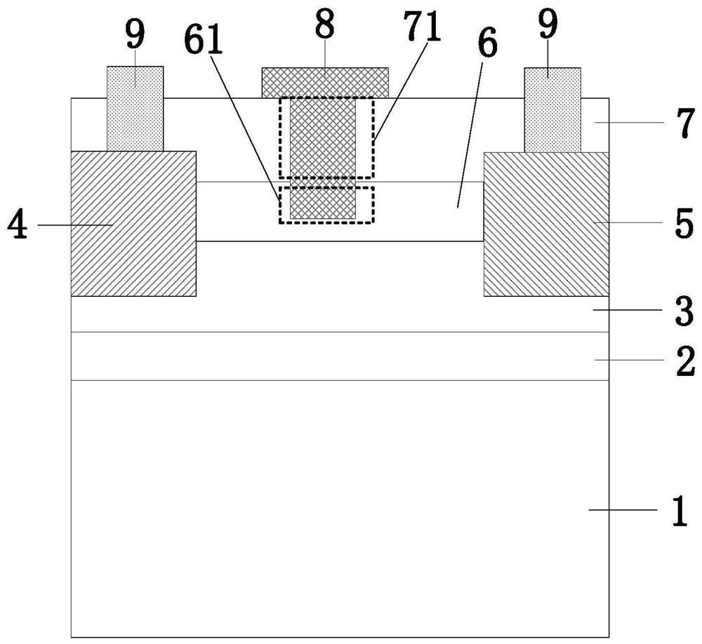 Fin-like spacer-modulated hemt device based on transconductance compensation method and preparation method thereof