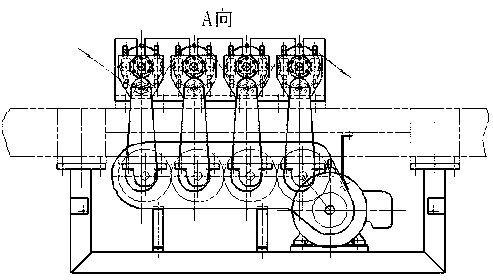 Up-down vibration flattening device