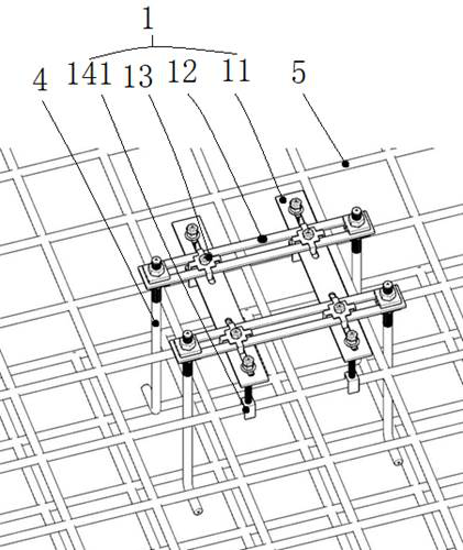 Pre-burying construction method for raft foundation anchor bolts of high-rise steel structure deep foundation pit