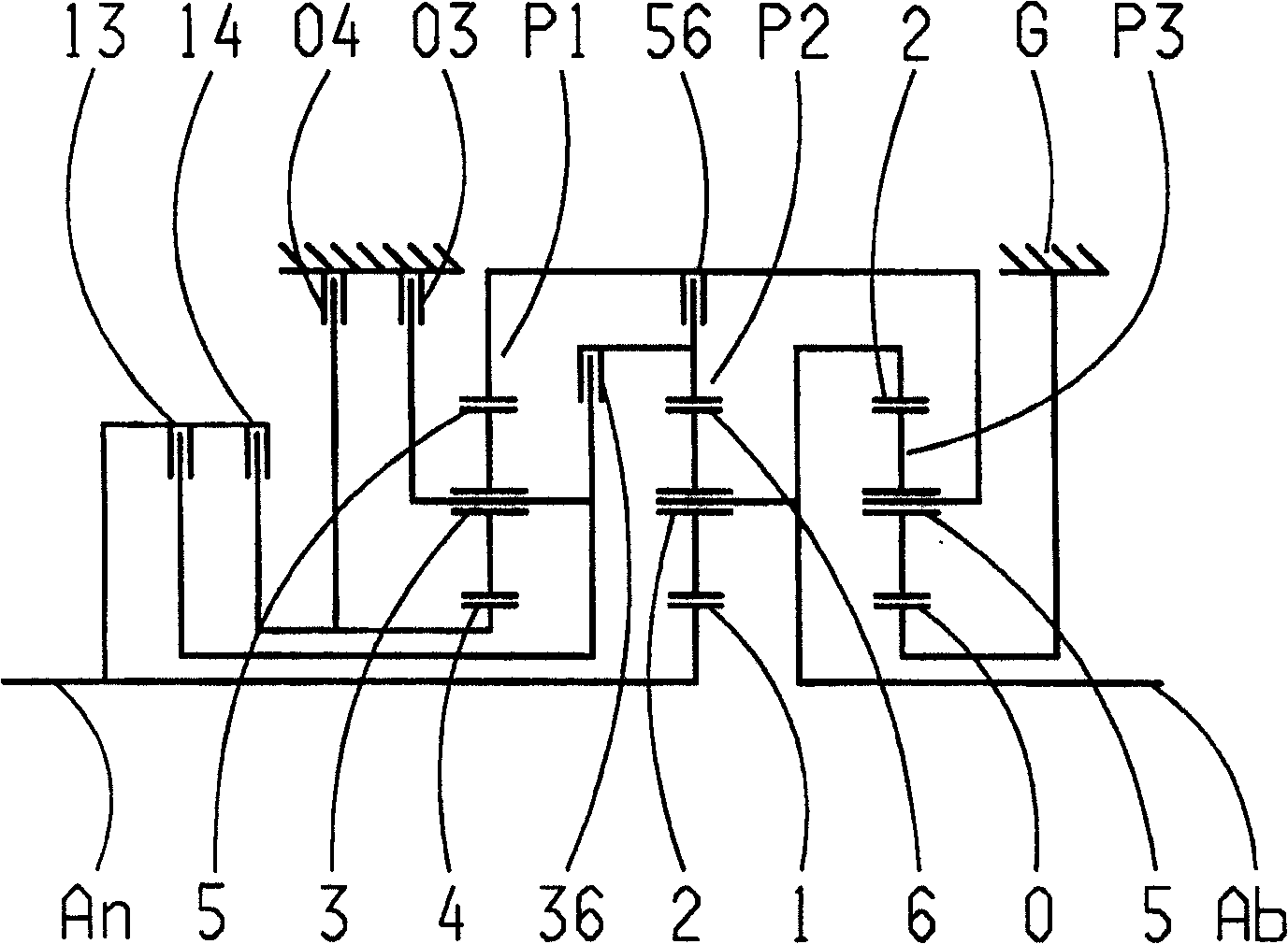 Multi-gear transmission