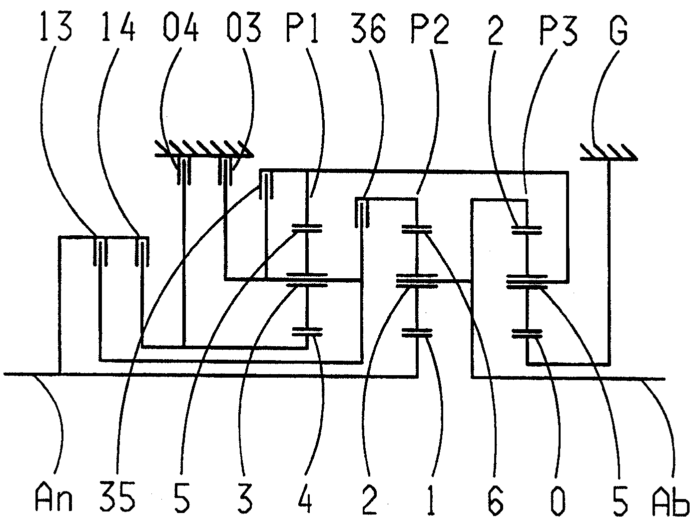 Multi-gear transmission