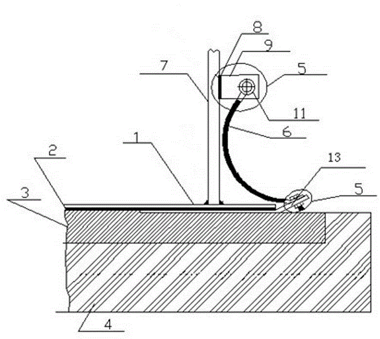 Cathodic protection system for storage tank outer bottom based on thin-plate zinc alloy anode