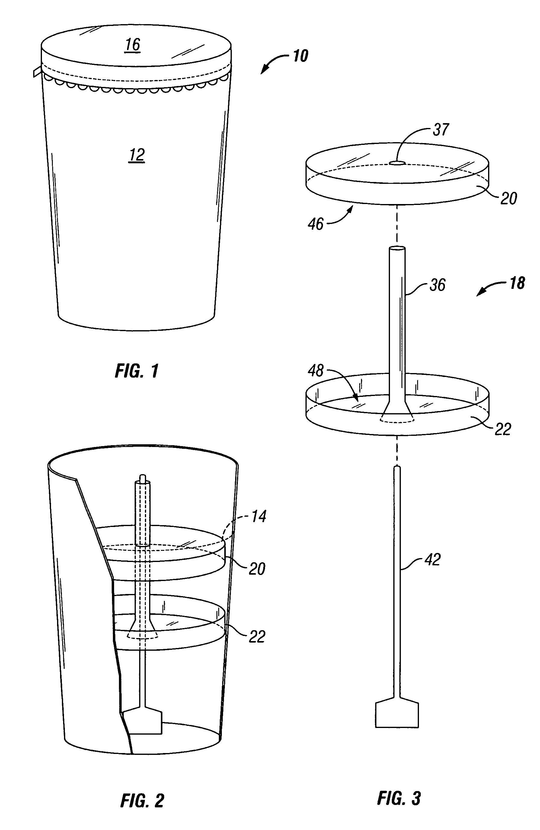 All-in-one disposable container for making coffee, tea and other mixed beverages