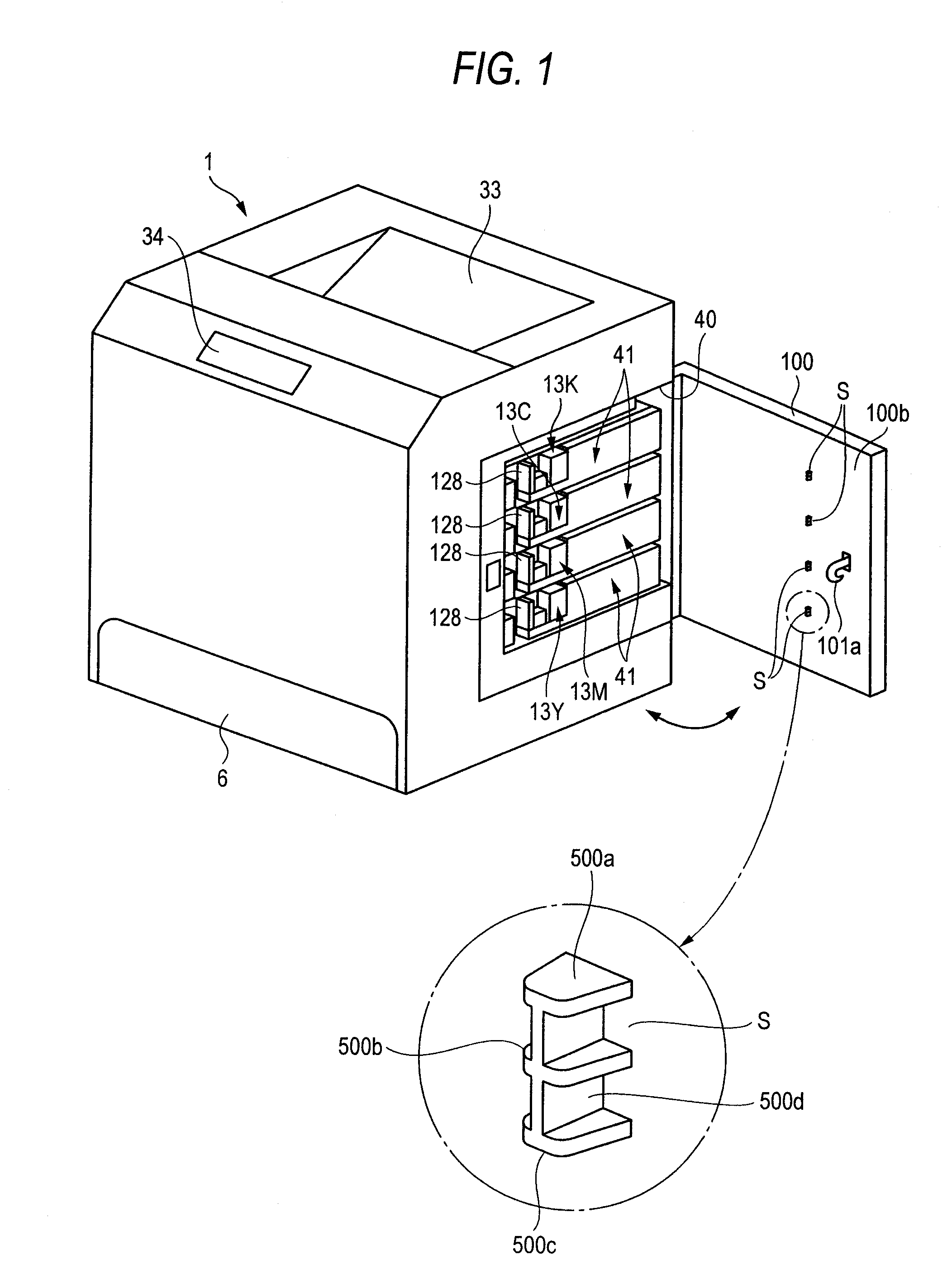 Image forming apparatus, regulating member and container