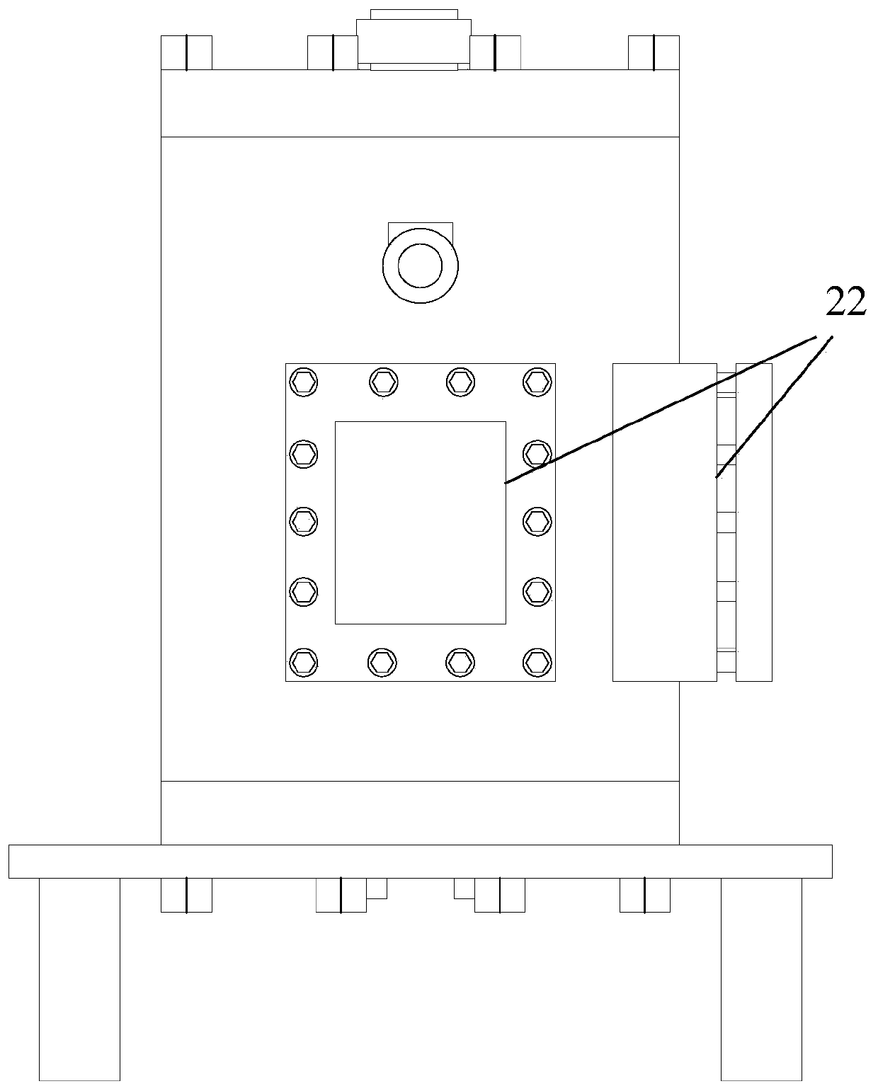 Test device and test method for ignition combustion of energetic material powder and lossless cooling of condensed-phase combustion product