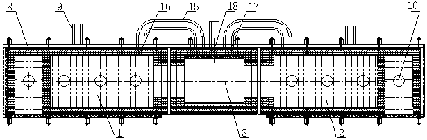 Energy-saving environment-protecting secondary lead multi-chamber metal smelting furnace and treatment method