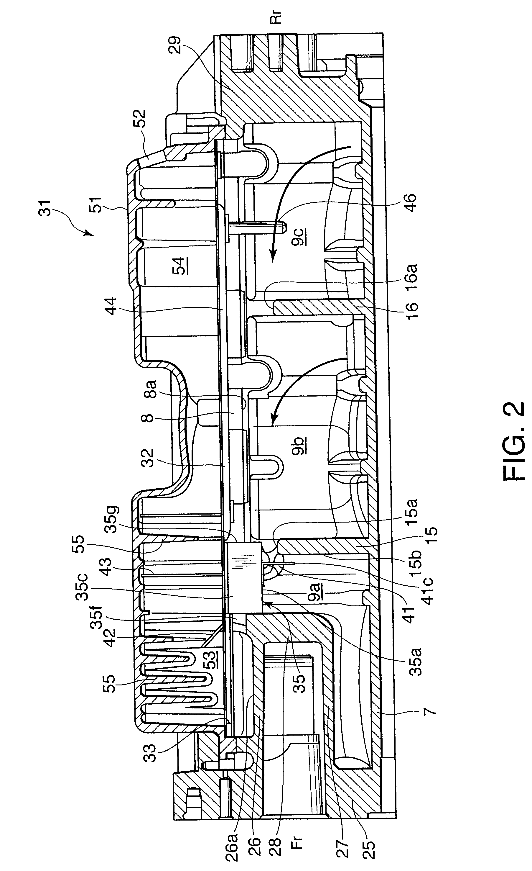 Blow-by gas processing device for internal combustion engine