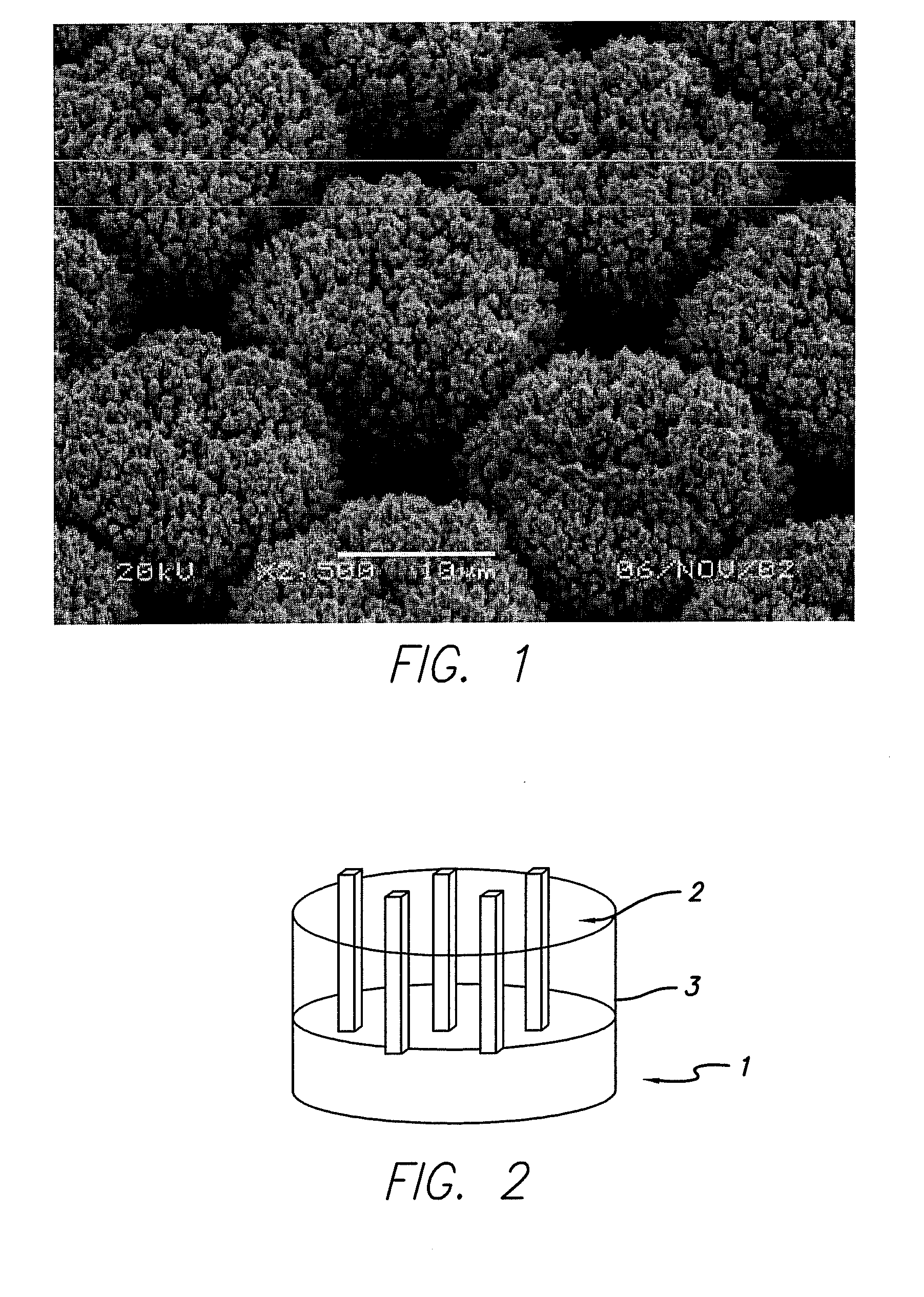 Electrode with increased stability and method of manufacturing the same