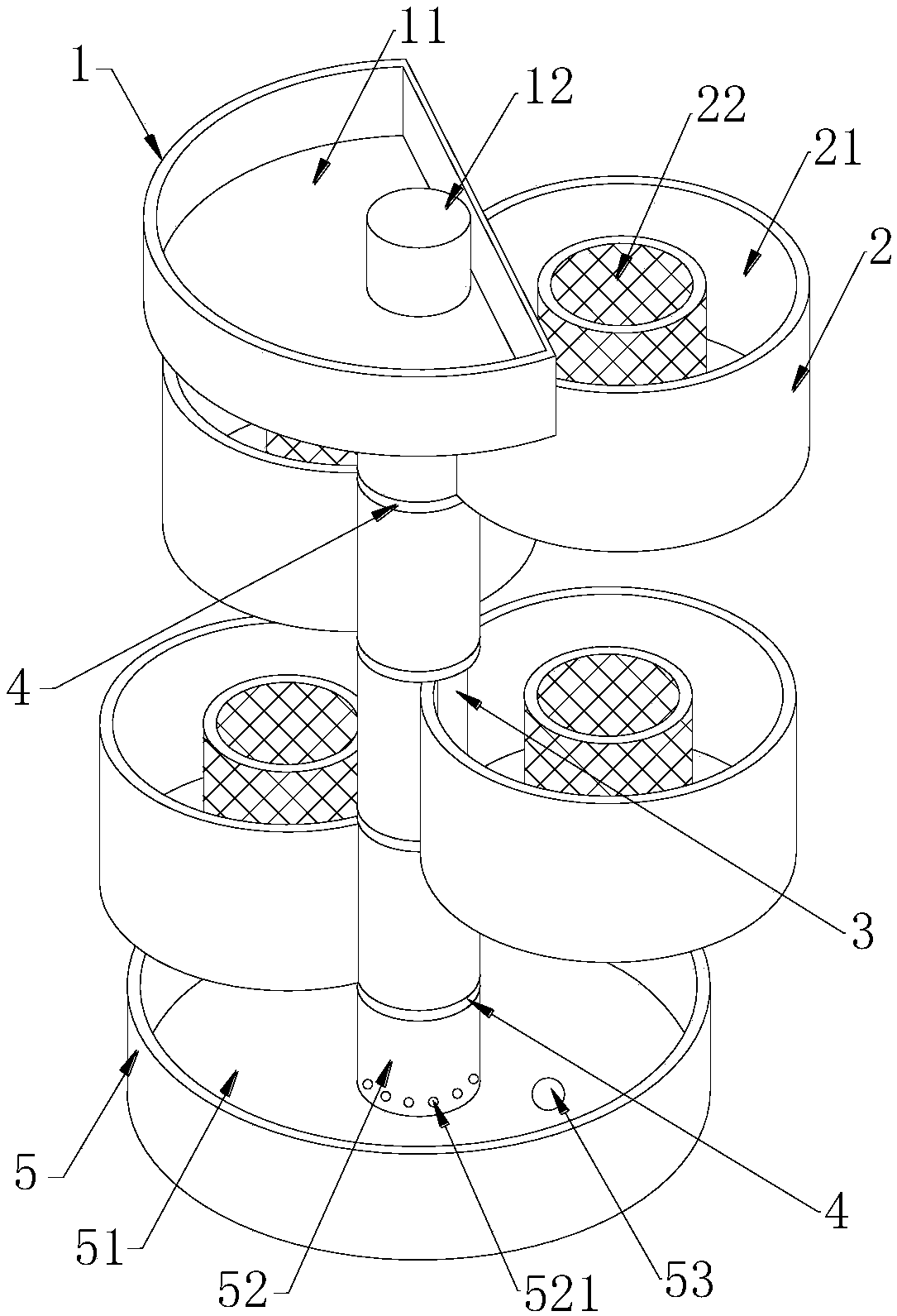 Umbrella collection and air-drying device