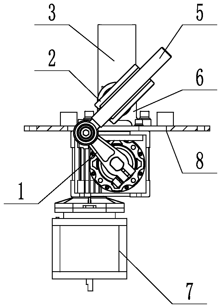 Barrier gate machine core device with efficient transmission and high adjustability