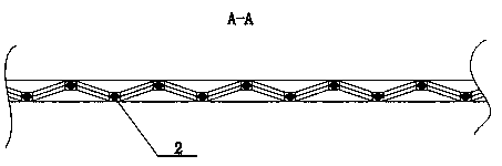 Lead-acid storage battery curved plate gate structure