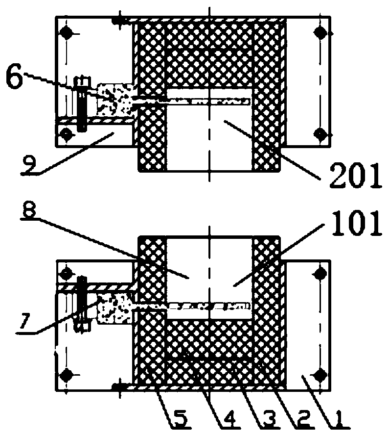 High temperature heating furnace device for testing of high temperature mechanical properties of material