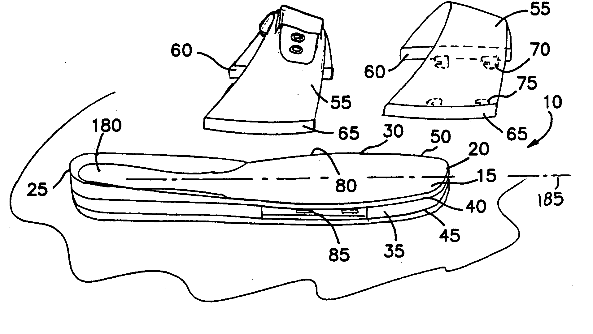 Sandal with interchangeable upper