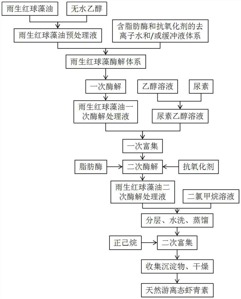 Efficient preparation and purification method of natural free astaxanthin