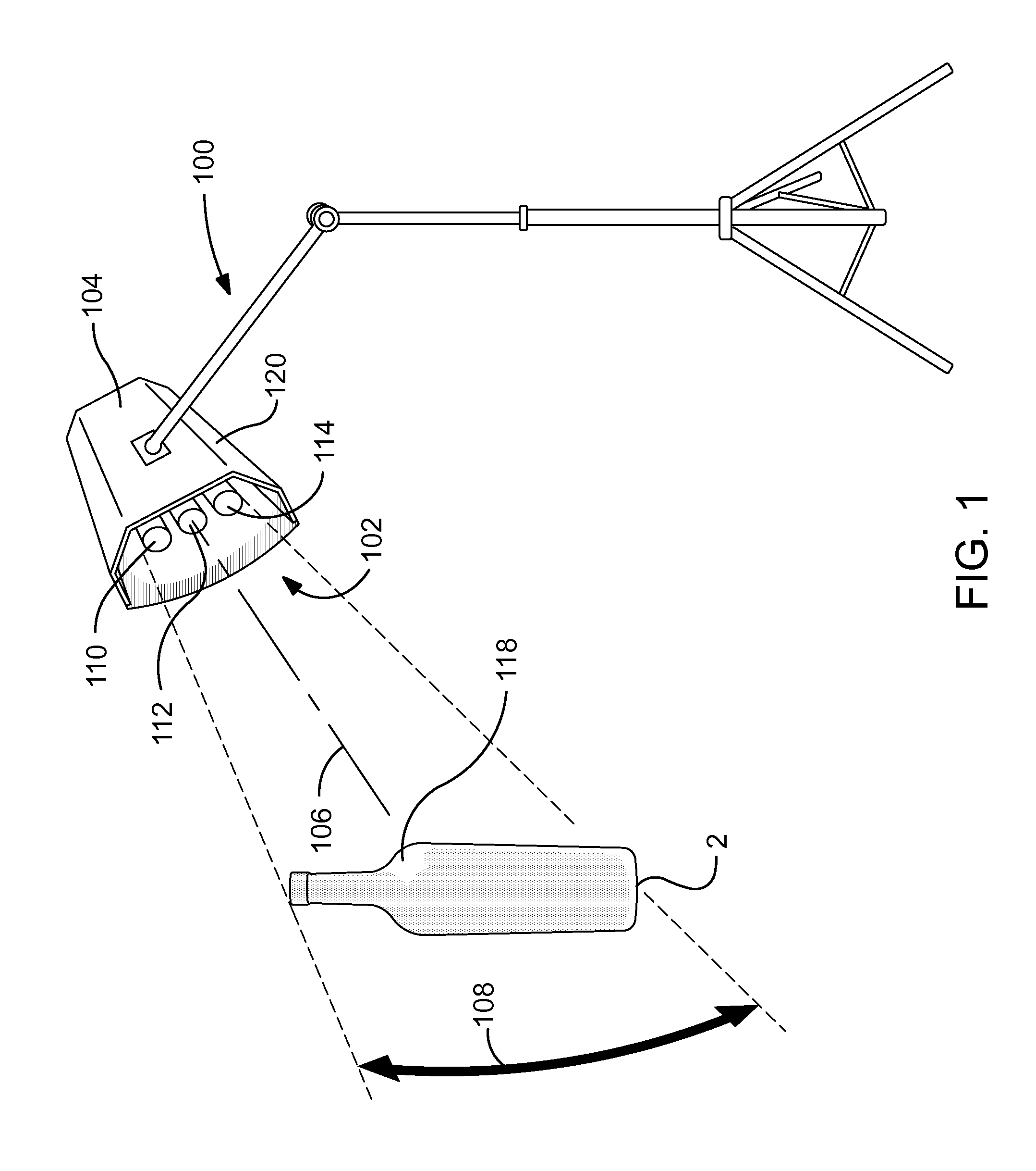 Control of emitted light from luminaire