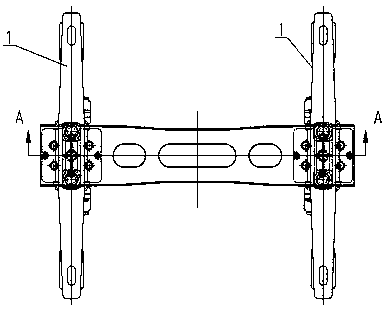 Transverse swing control device for side frame of rail wagon