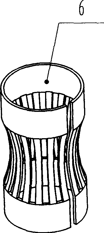 Single-leaf revolving double-curve crown-strip ring and its process thereof