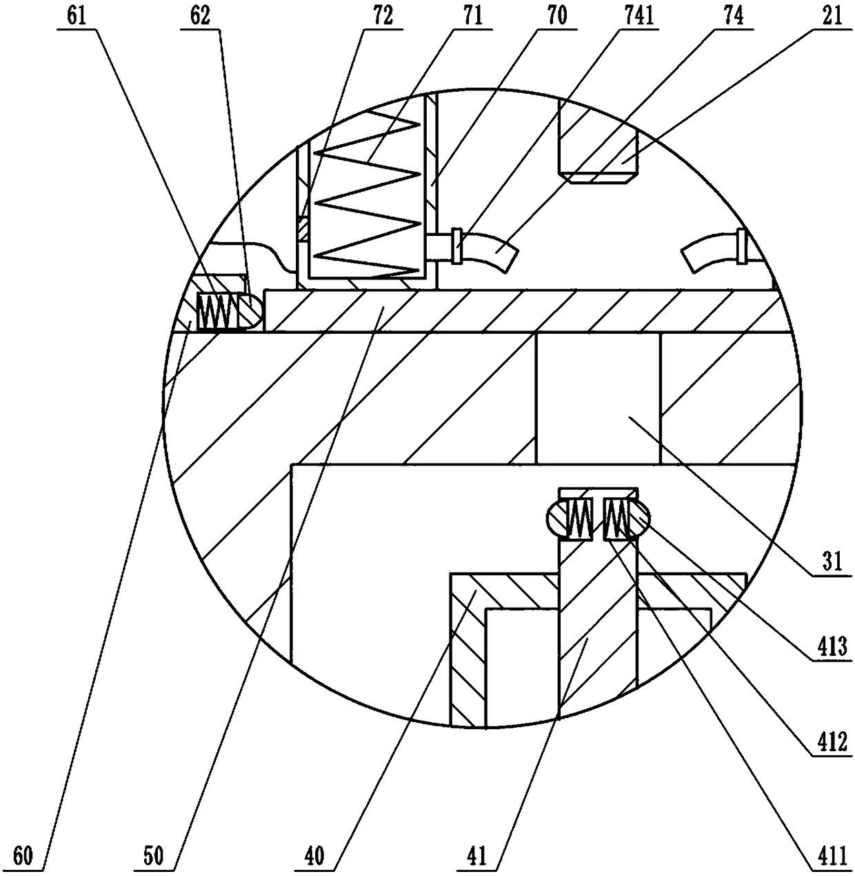 Stamping device with polishing function