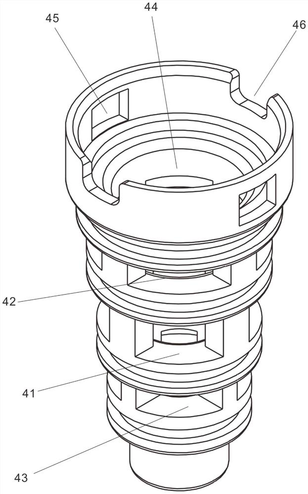 Pressing valve and water discharging faucet