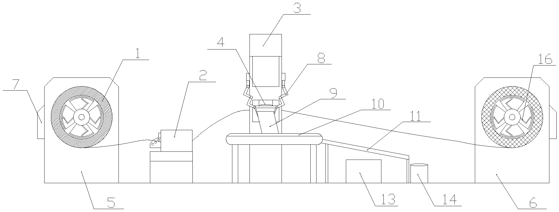 Automatic efficient motor stamped steel device and punching technology thereof