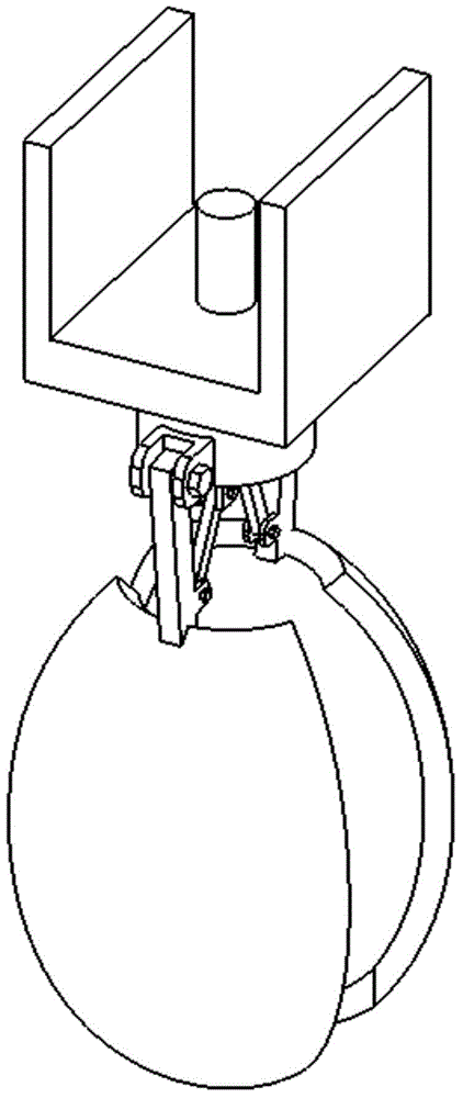 Automatic egg picking-up and casing device