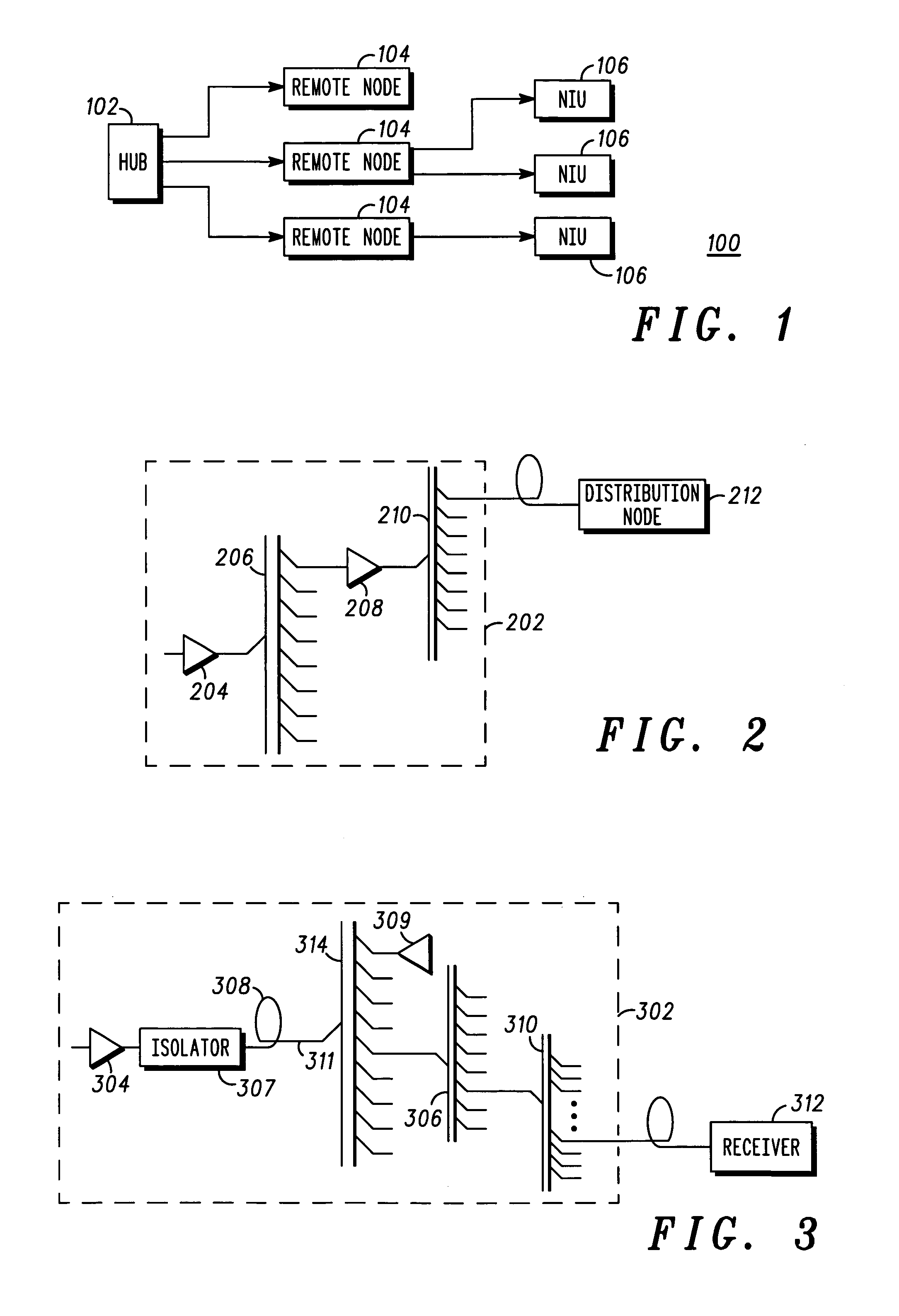 Hub for a passive optical network hub